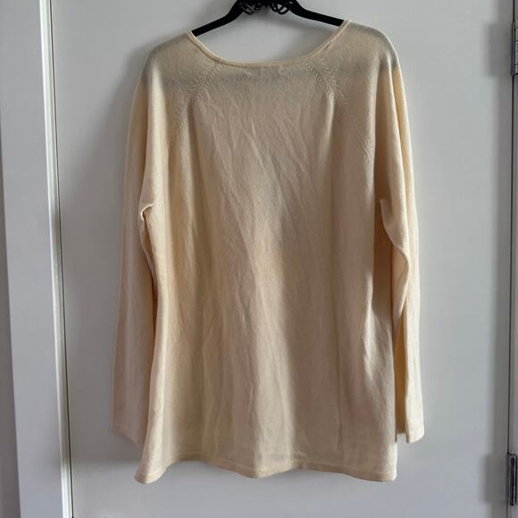 New Tommy Bahama Serena Pineapple Intarsia Cream Cashmere Blend Sweater Sz XL - Picture 7 of 7